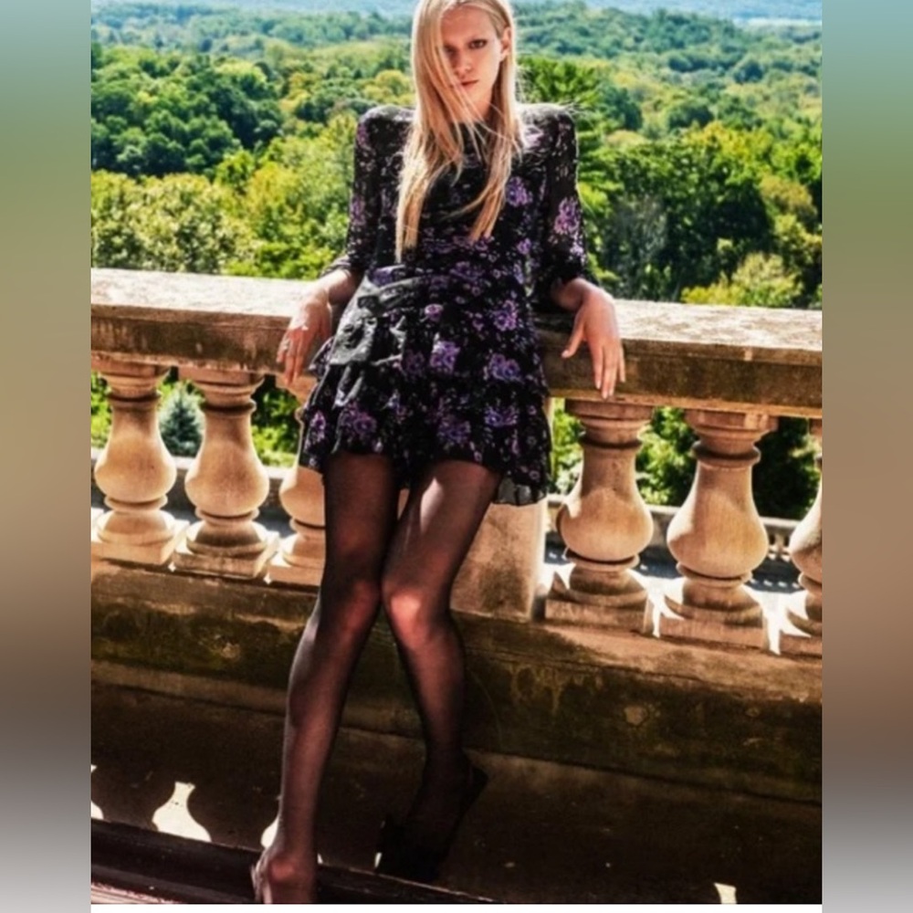 Zara floral mini dress